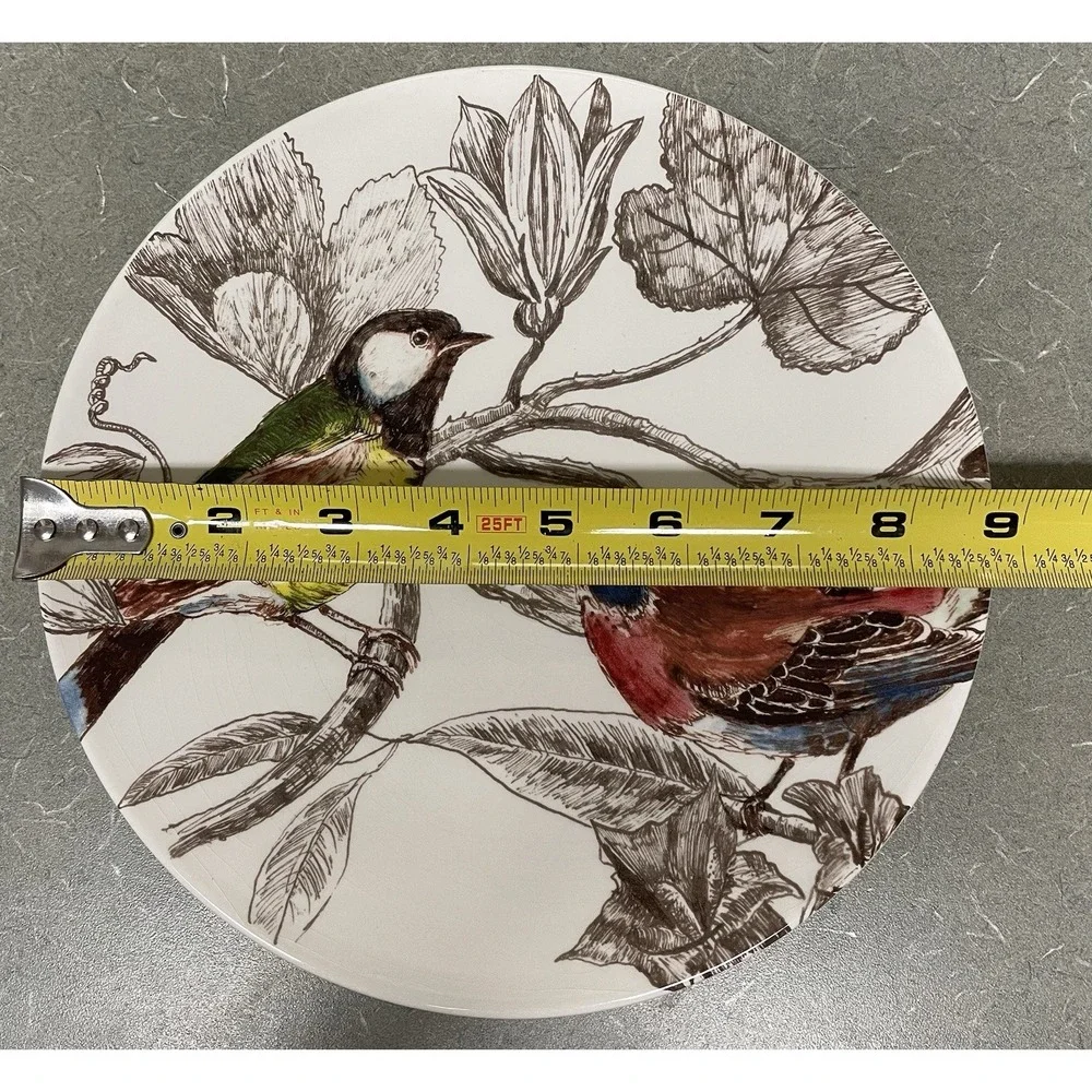 1 Williams Sonoma Botanical Birds Salad Plate Marc Lacaze Fall Winter
